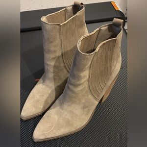 Marc Fisher Taupe Ankle Booties
